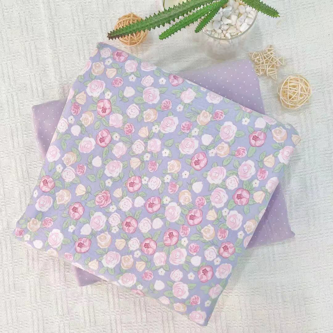 精纺斜纹单人被套尺寸1.5×2.1+-.5CM(紫玉兰AB款)亲肤柔软(2)