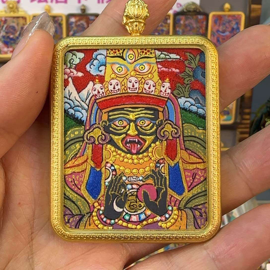 吊坠纯手绘【扎基拉姆】非遗文化