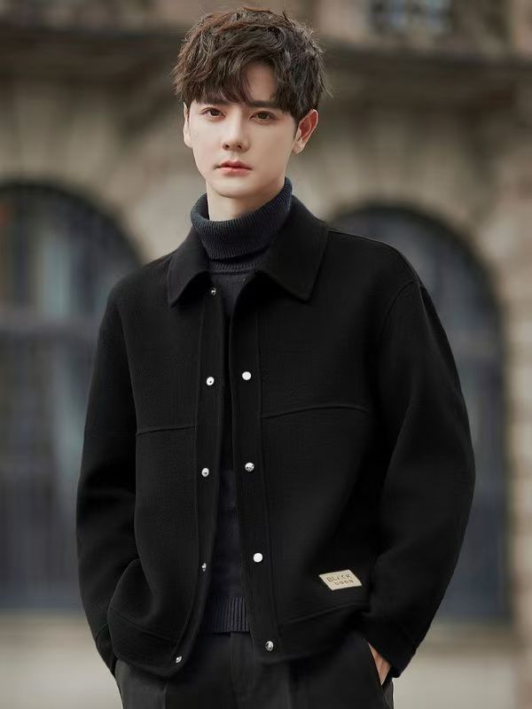 【集合链接】宽松型毛呢大衣常规款短款厚款常规纽扣免烫冬季纯色