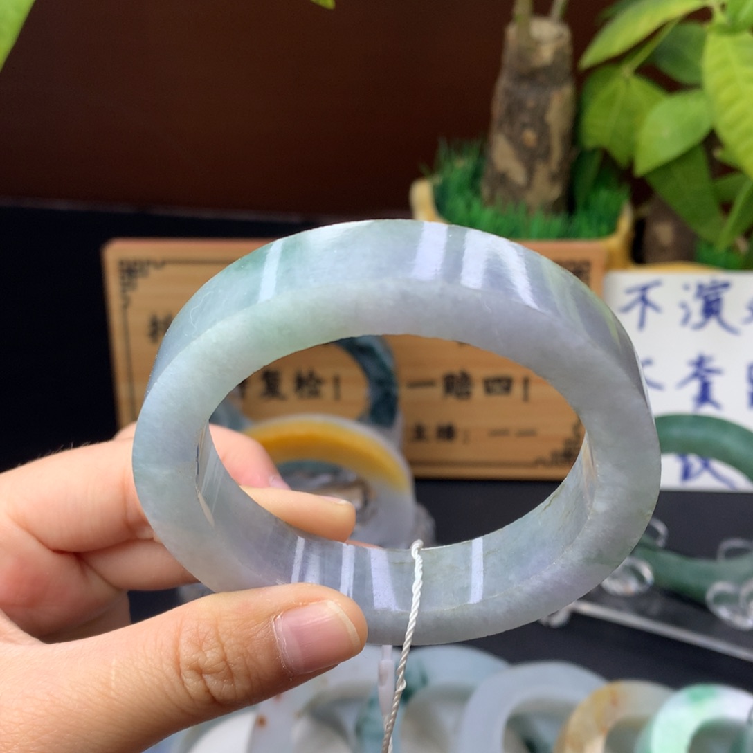 定制翡翠手镯未镶嵌定制不退不换56-58