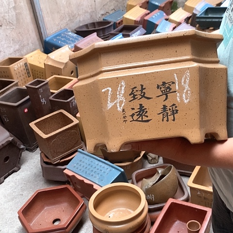 紫砂花盆手工制作