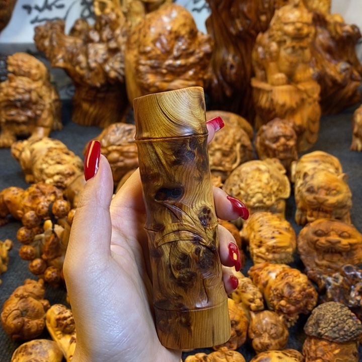 廣***生崖柏节节高升手把件手把件