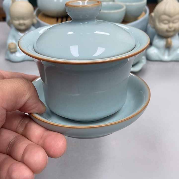 瓷梁*豪天青色张君老师瑕三才马蹄