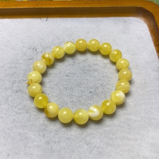 蜜蜡裸石未镶嵌手串