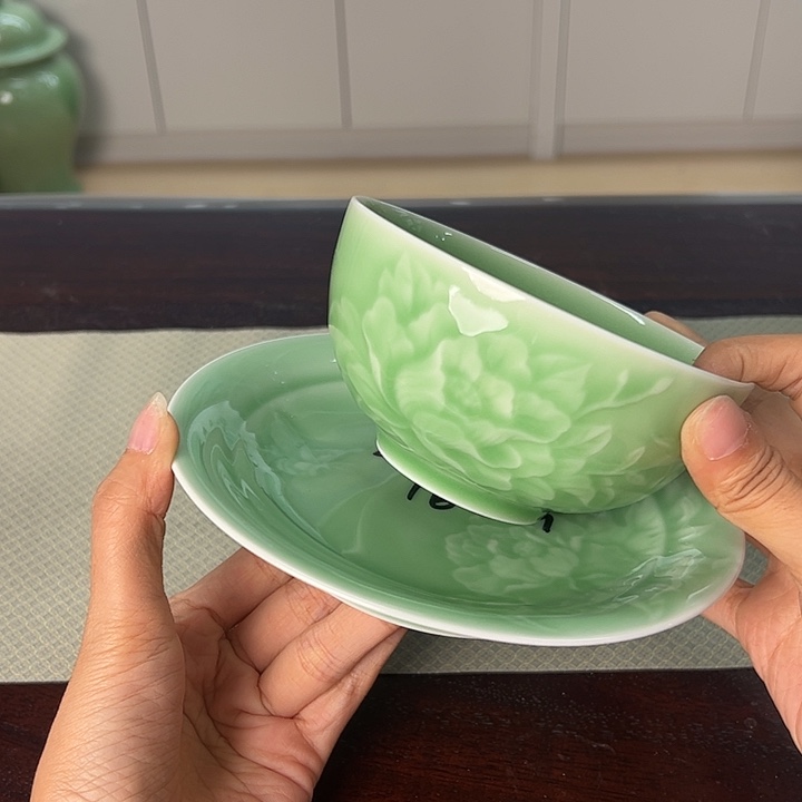 龙泉云间青瓷小米茶器