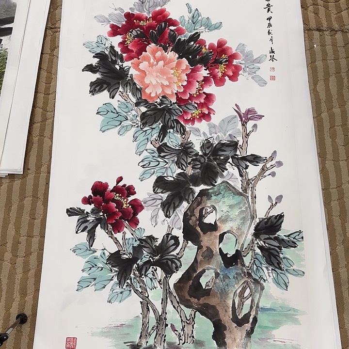 国画活**下花鸟等多种鸟类和鸟类