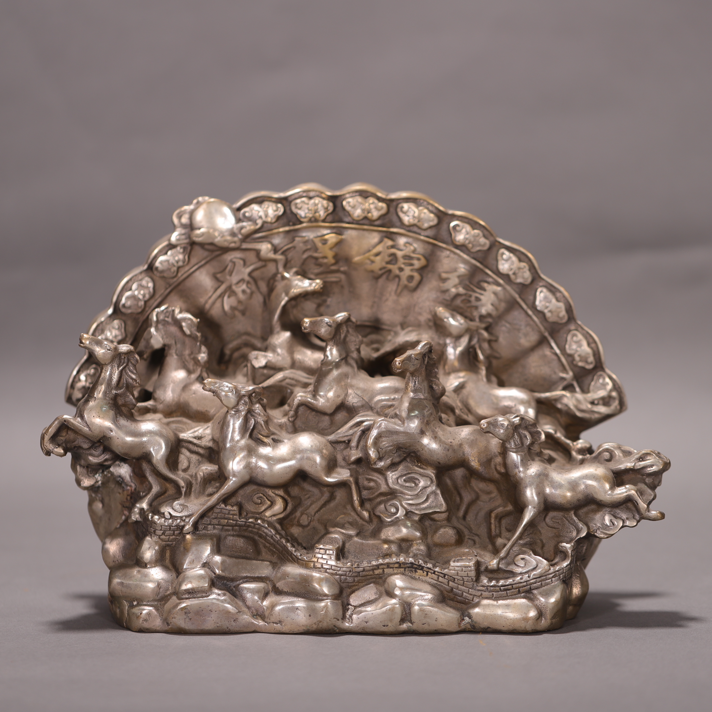 lot35 DY4235 民国 万马奔腾摆件