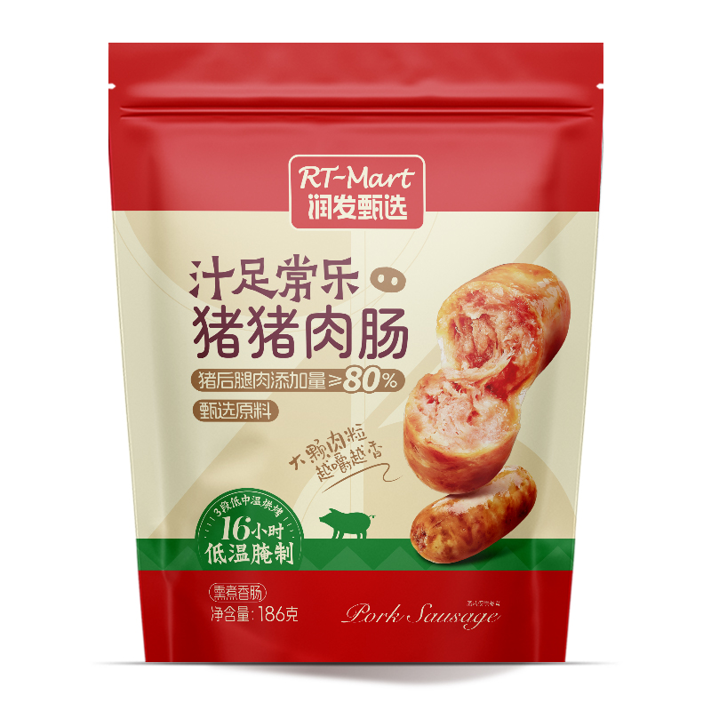 RT-Mart润发甄选 汁足常乐猪猪肉肠186g
