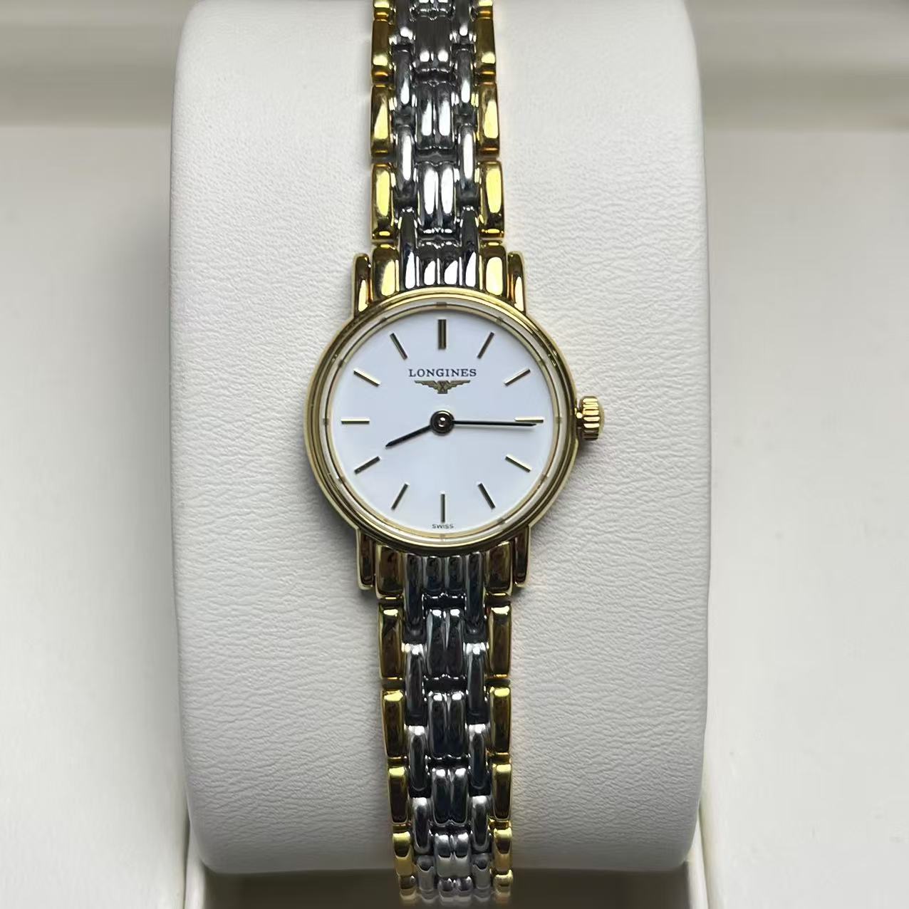 99新 Longines/浪琴 仁智/单表瑰丽女表19.5MM石英/黄色白盘