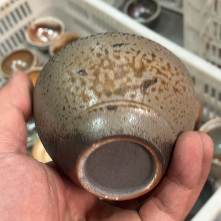 郭锦山柴烧茶具茶杯大放漏