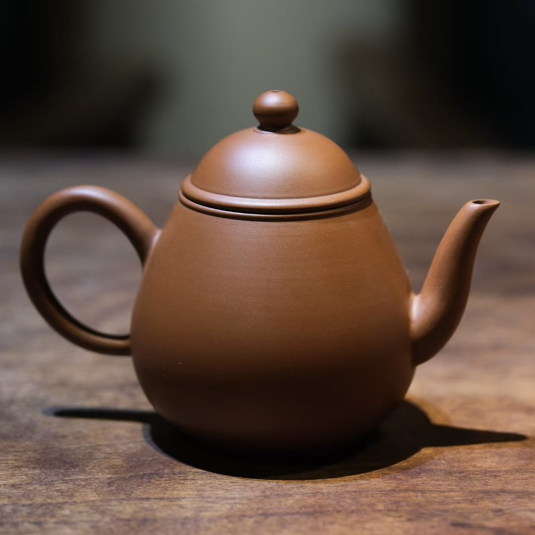 【小崔的茶事】蔡煜坚宫灯手拉壶潮州纯手工鸡蛋黄朱泥泡茶壶90cc