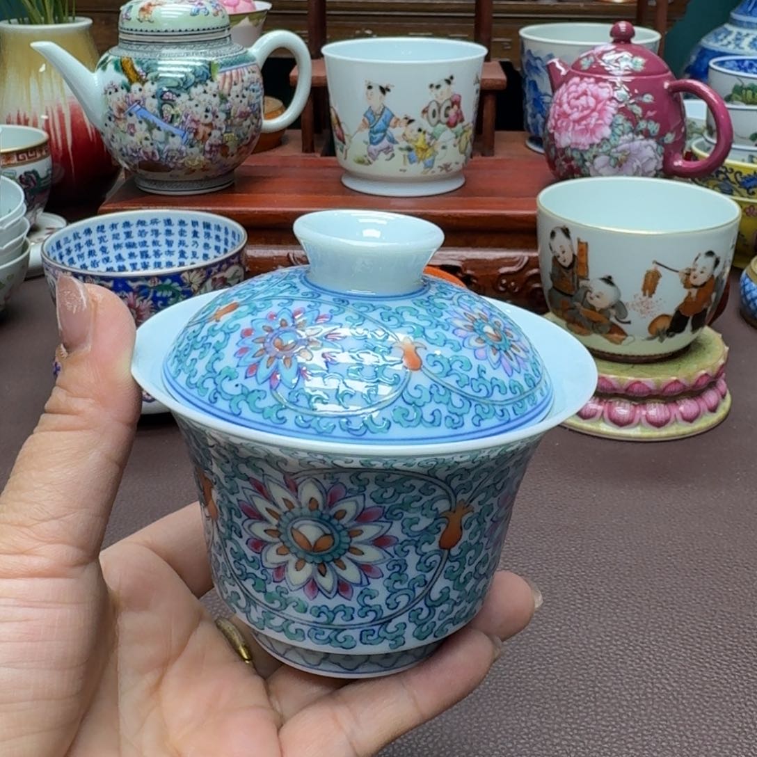 瓷片景德镇仿古手工制作精品展示