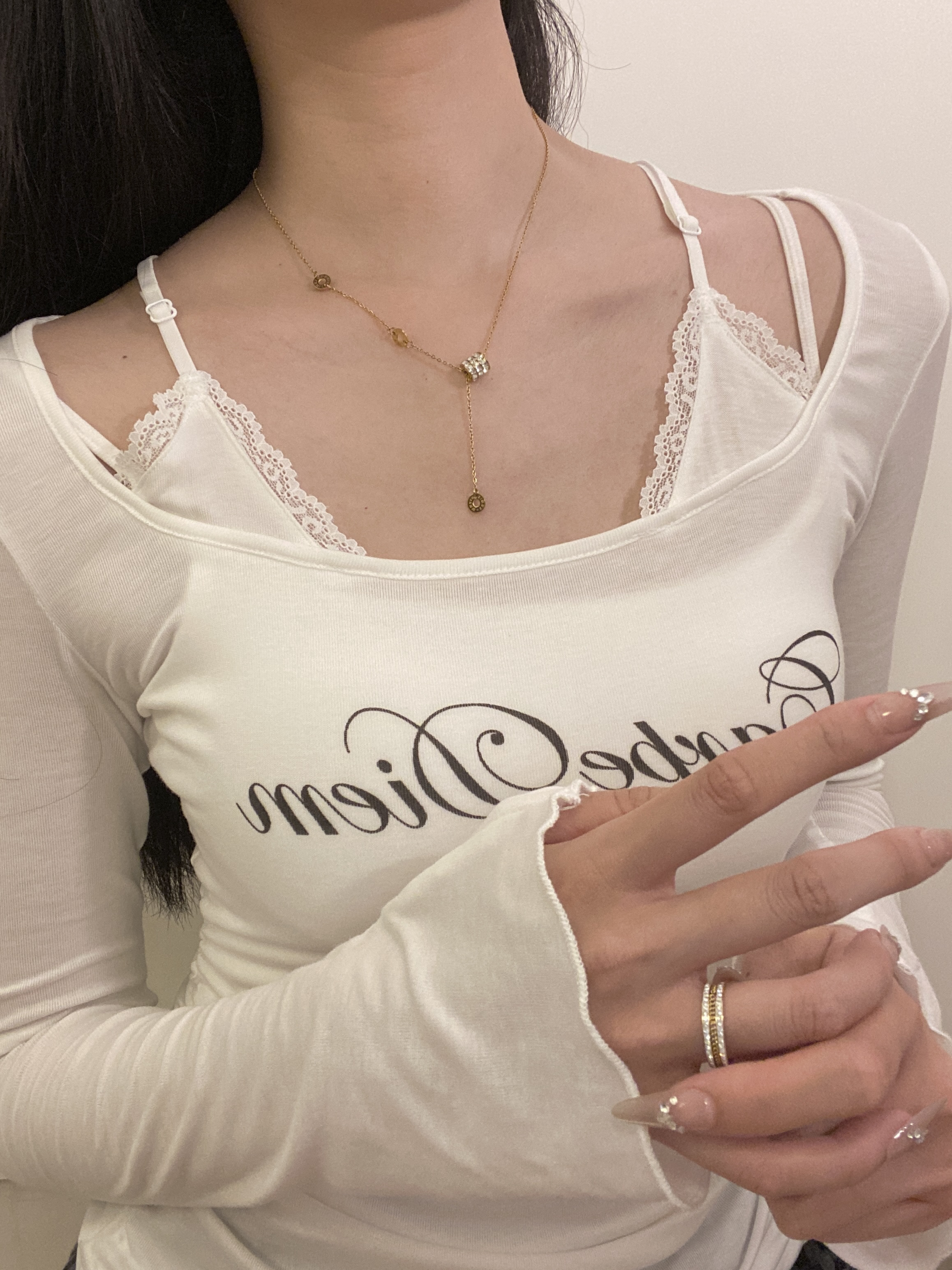 钛钢项链 项链｜金色小蛮腰项链轻奢小众流苏颈链钛钢