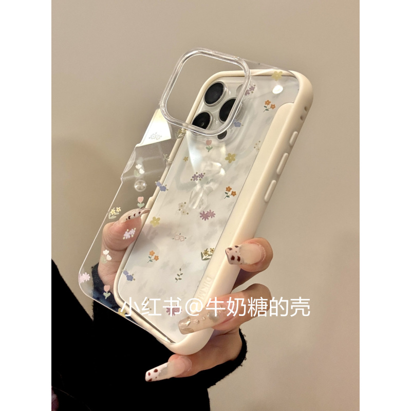 日韩ins满屏小碎花适用iphone16promax苹果15pro手机壳14新款13硬
