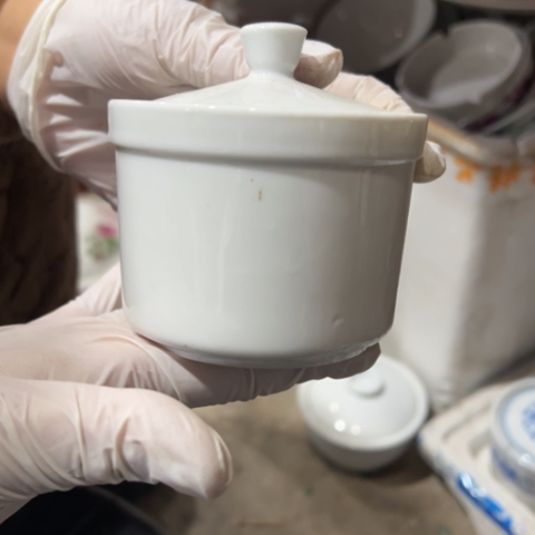 醴陵高温瓷200毫升炖盅微瑕