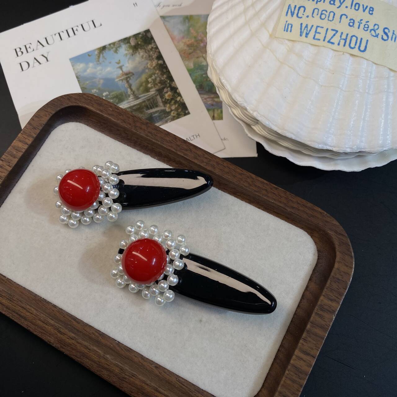 半红串珠对夹5671