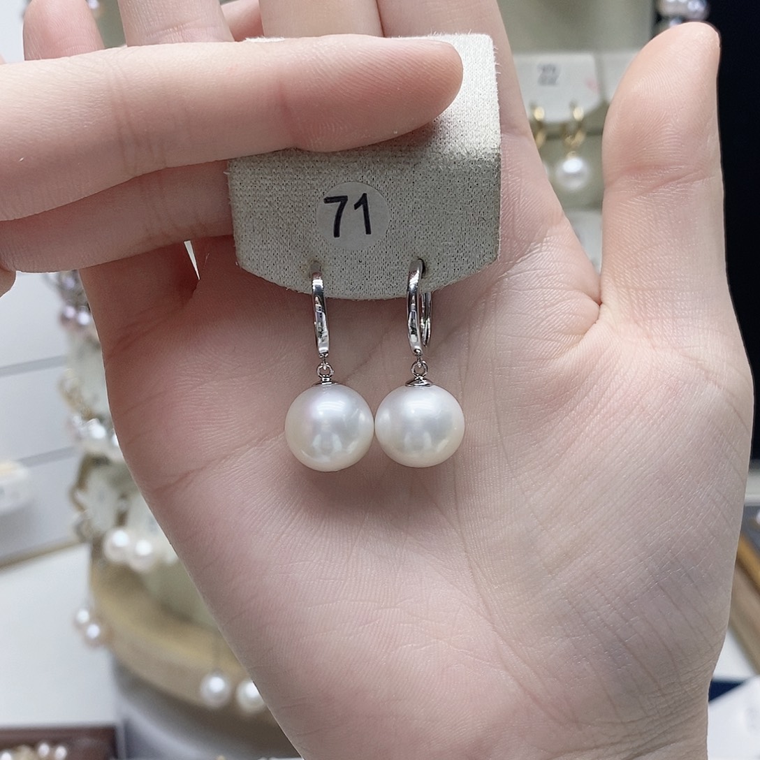 耳饰淡水珍珠银S925镶嵌