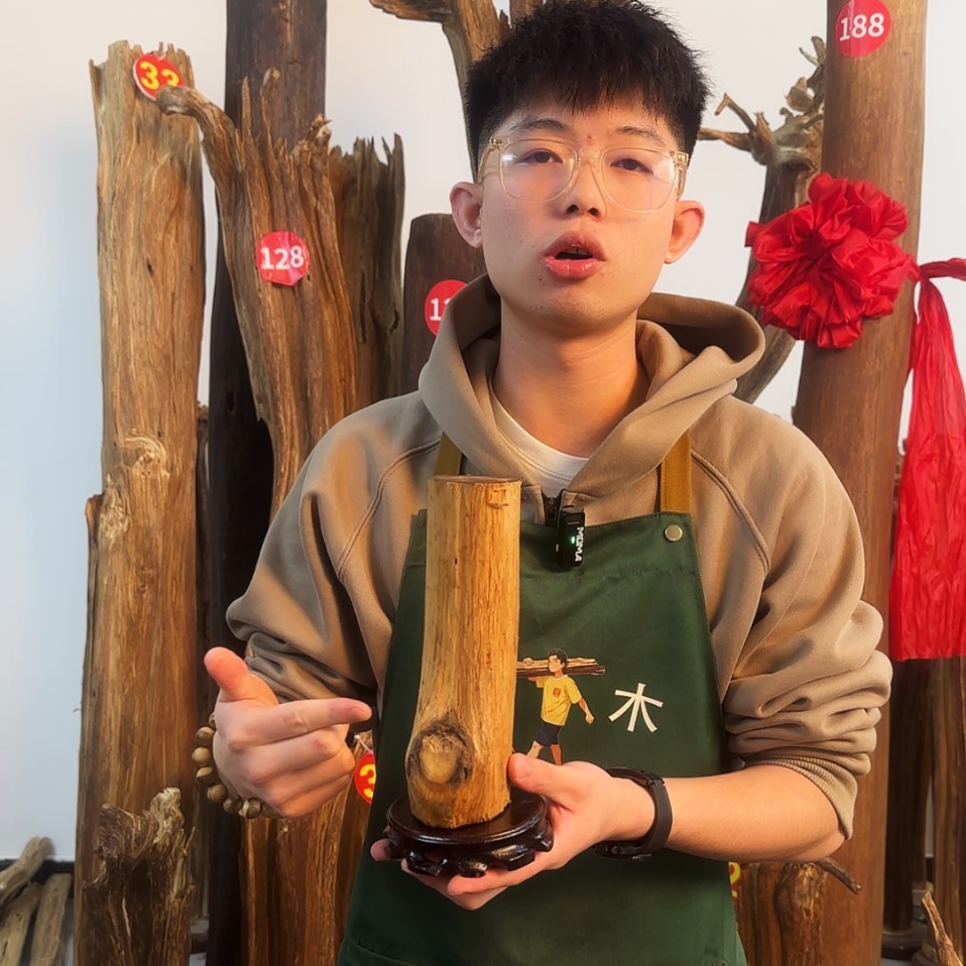 沉香摆件天然沉香原木摆件➕底座
