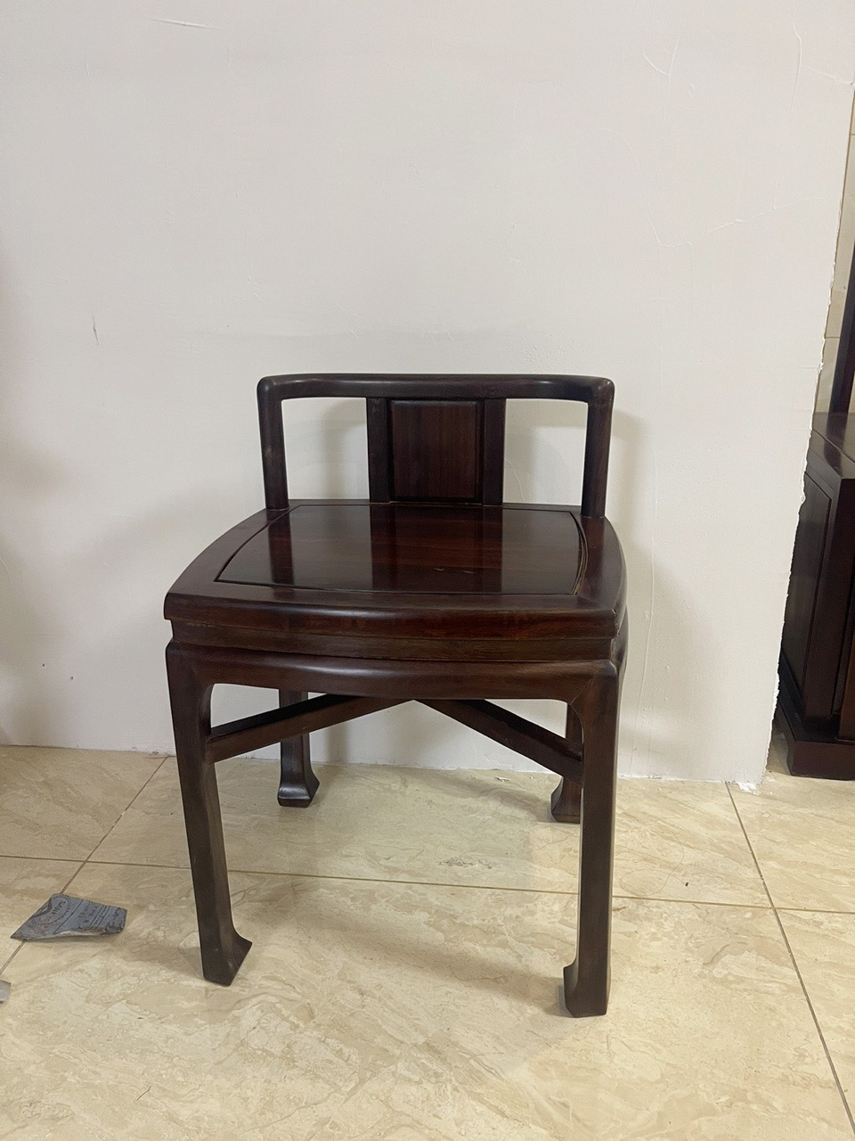 皇瑞红木黑酸枝木方凳新中式小凳子