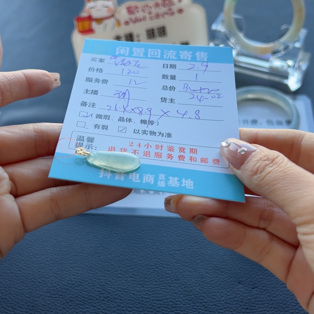 翡翠颈饰18K金镶嵌满****✨