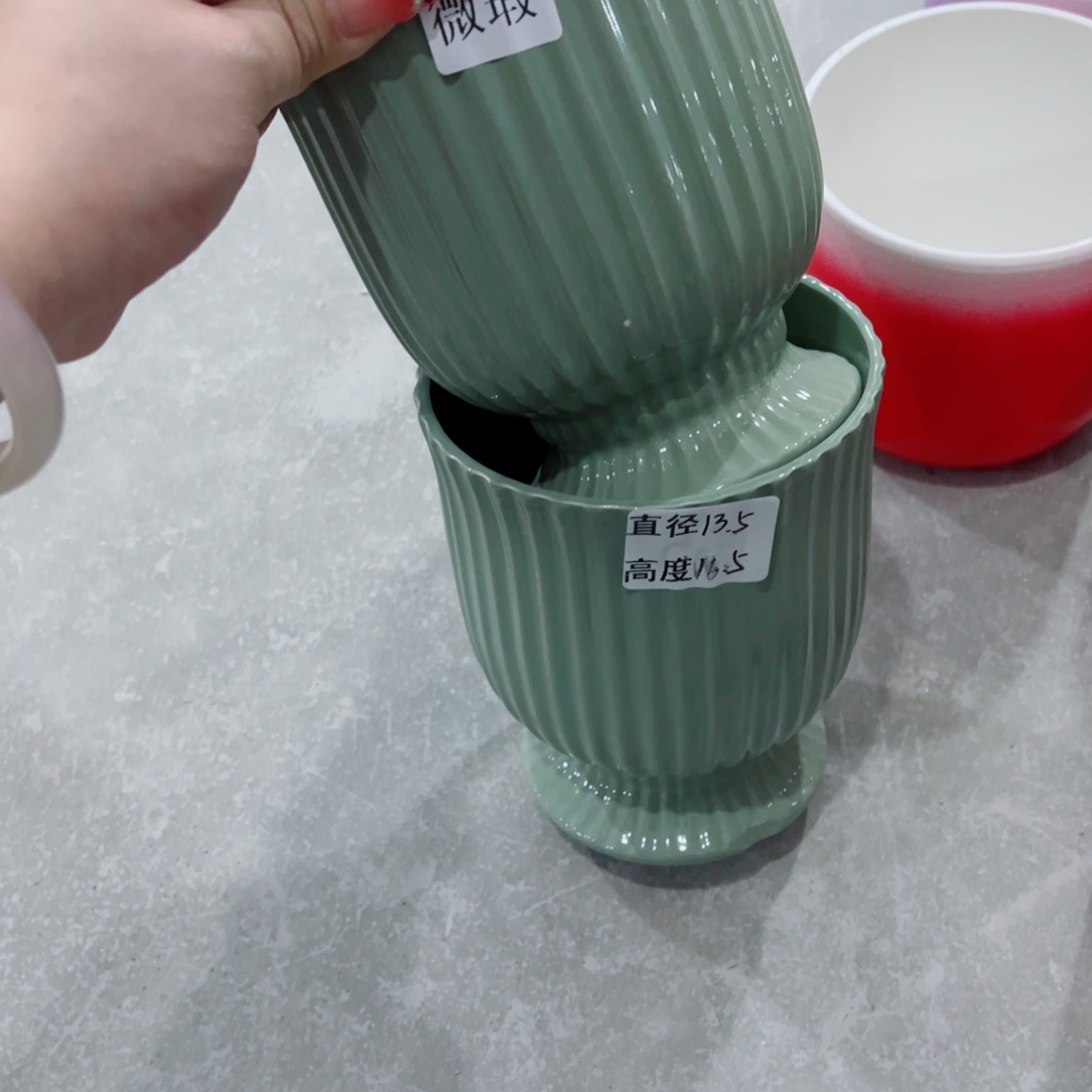 有孔，陶瓷花盆满10米包邮发货