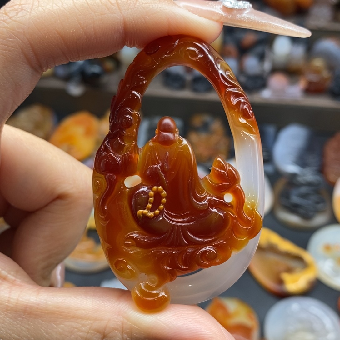 玛瑙/玉髓吊坠(不含链)未镶嵌漠*