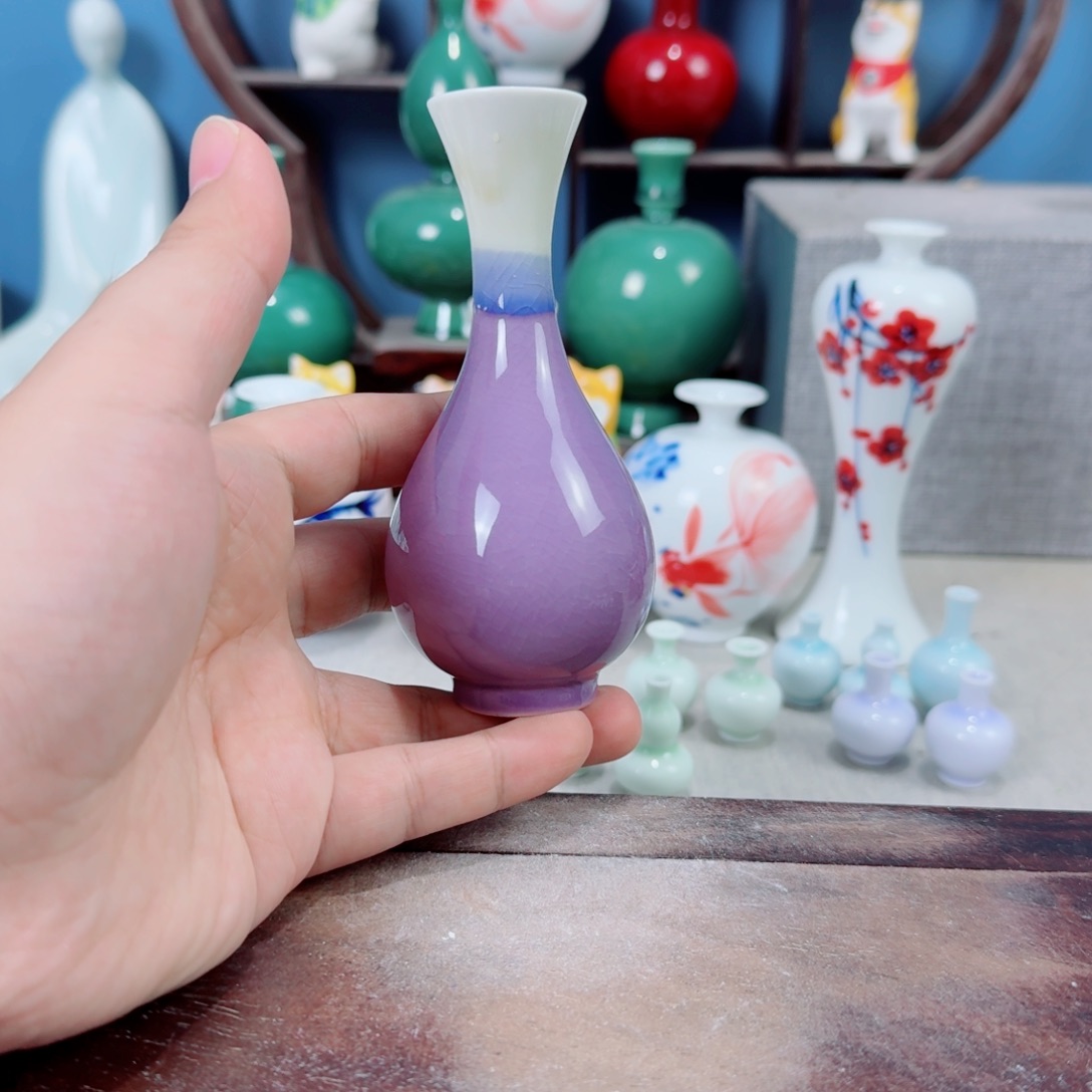 陶瓷手工小花器摆件
