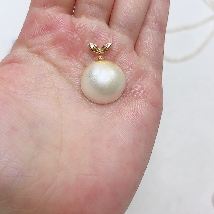 银S925镶嵌拼合珍珠（马贝珠）颈饰