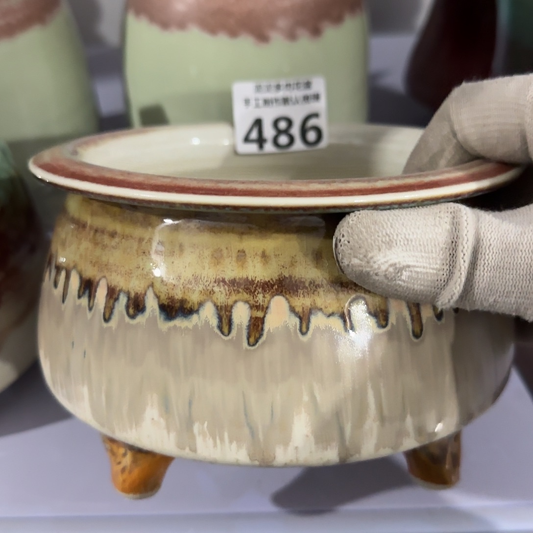 瓷片景德镇手工花盆