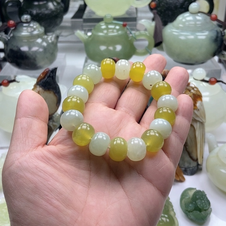 蛇纹石玉手链未镶嵌