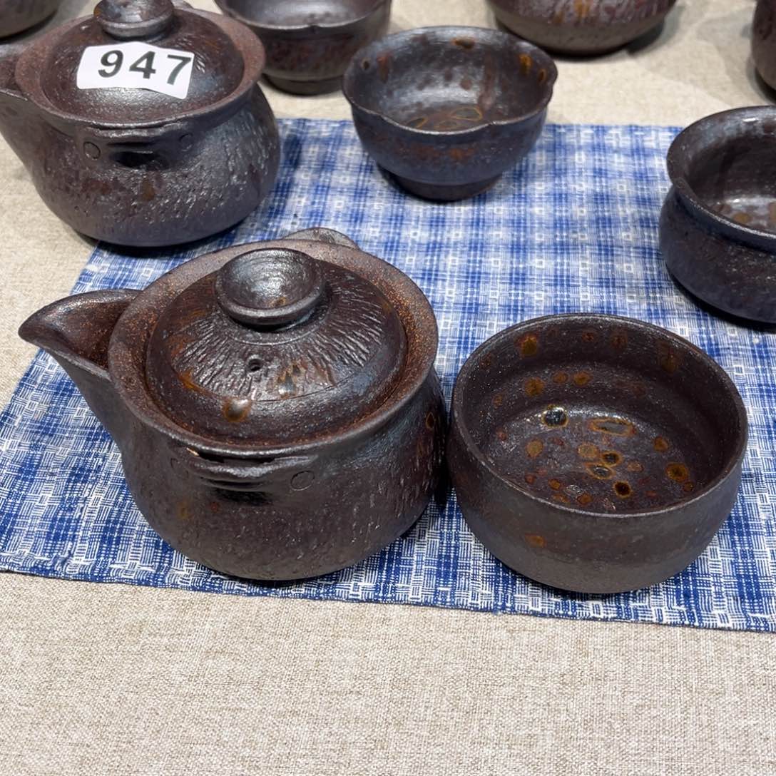 杯粗瓷茶具素色盖碗