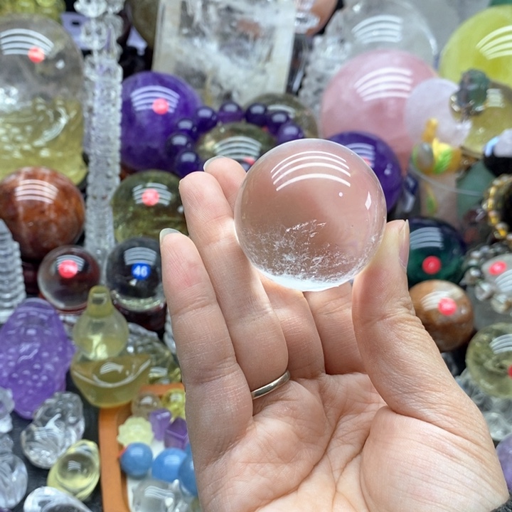 石材天然白水晶球