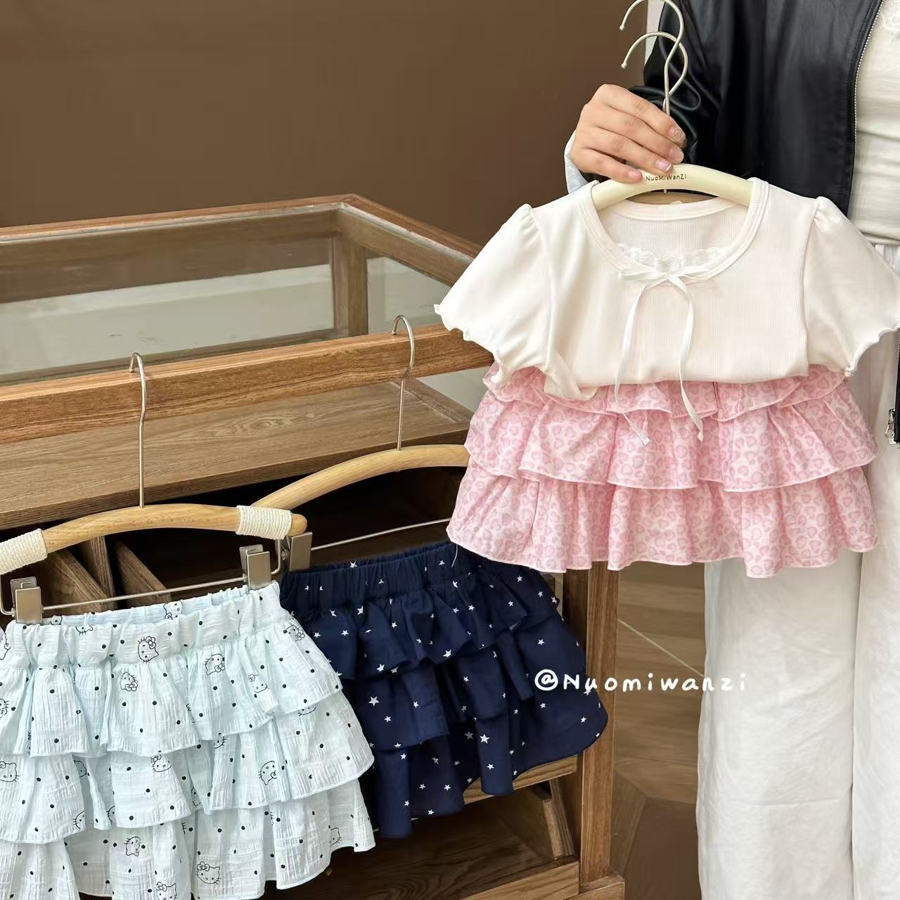 丸子十【现货】儿童百搭雪纺蛋糕裙内搭加安全裤（夏款）WZJ-23527