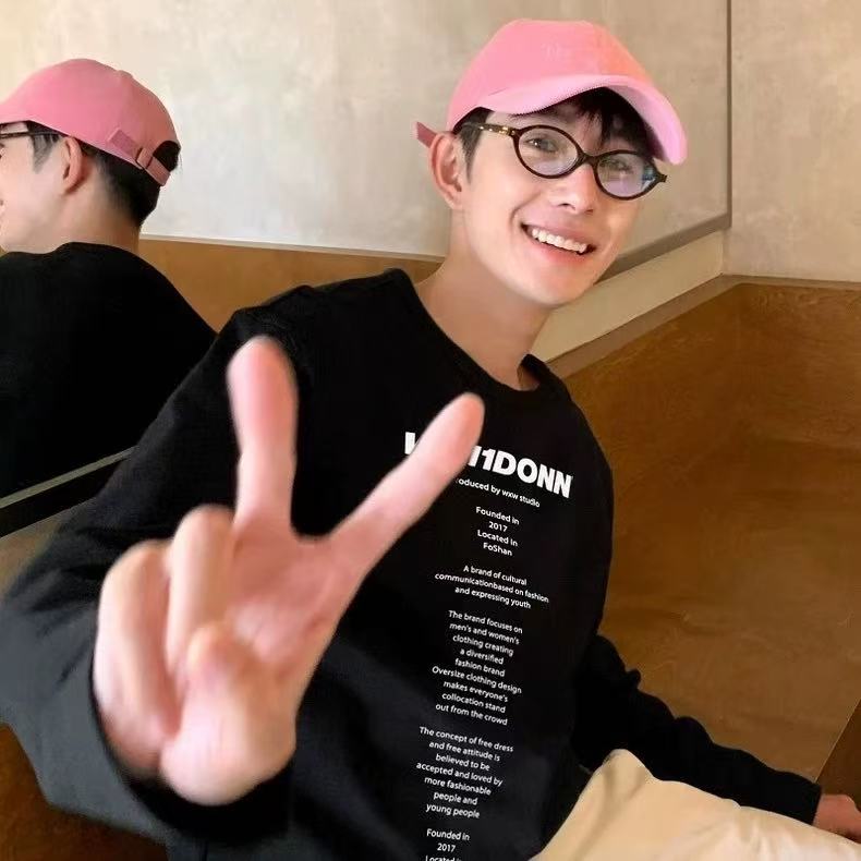 W家！阿饱125z！字母印花打底长袖男女同款（默认微瑕！介意别拍）