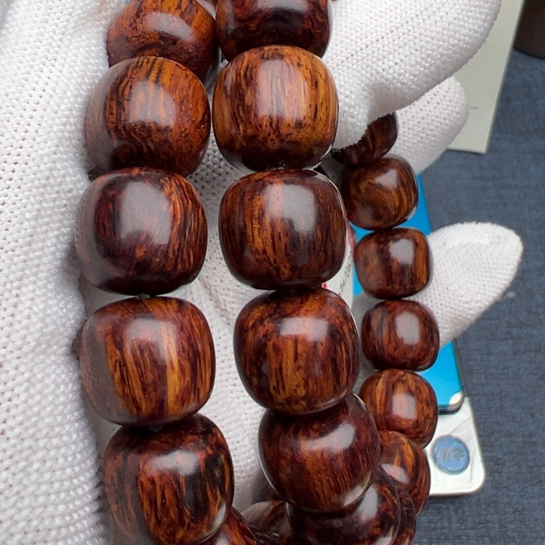 木核**代海南红降花梨公1314超超一档黄油底满妖孽纹