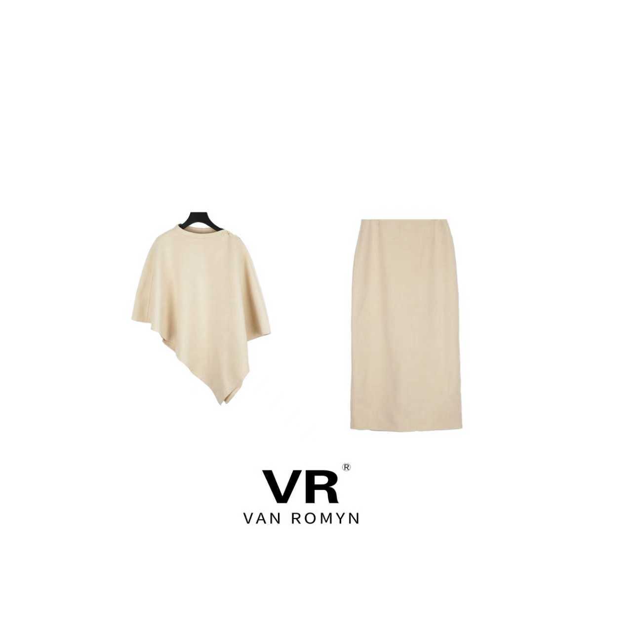 【VR莉娜】511115/2025新款冬季羊绒+羊毛韩国设计师款斗篷套装