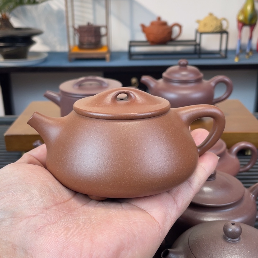 超****茶壶紫砂台西紫泥景舟石瓢220cc