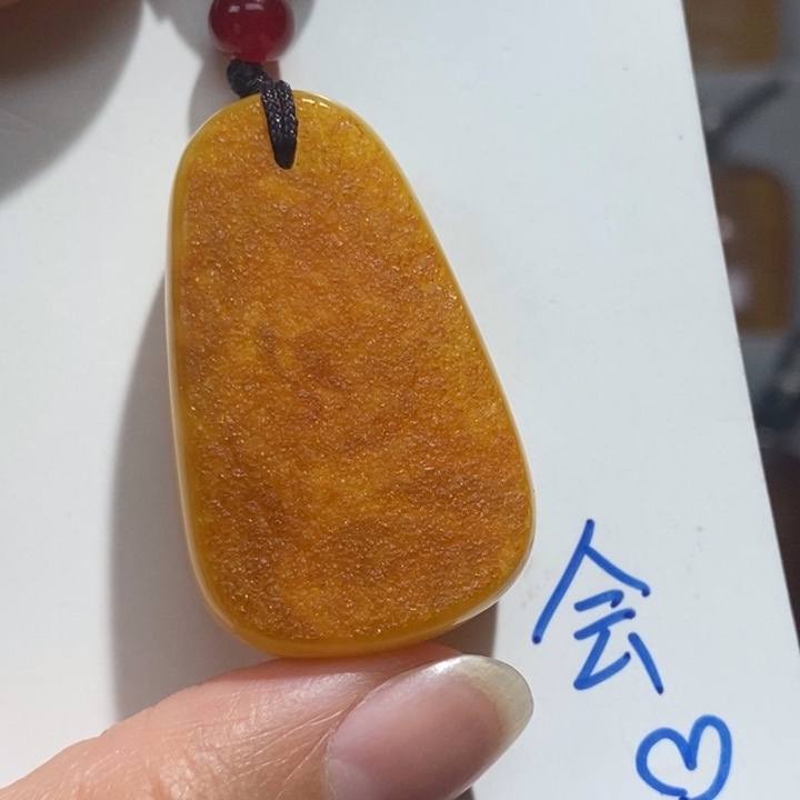 定制琥珀未镶嵌琥珀蜜蜡吊坠项链