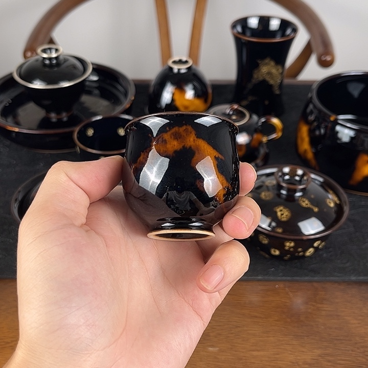 杯玳瑁釉小闻香杯