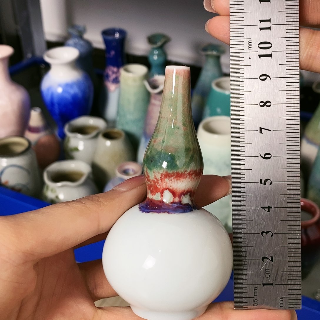 摆件景德镇高温陶瓷小花瓶