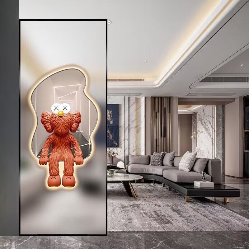 简约钢化玻璃隔断屏风铁艺不锈钢入户玄关卫生间客厅屏风隔断遮挡