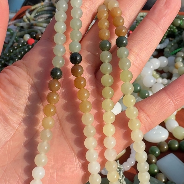 和田玉未镶嵌颈饰卡6月月