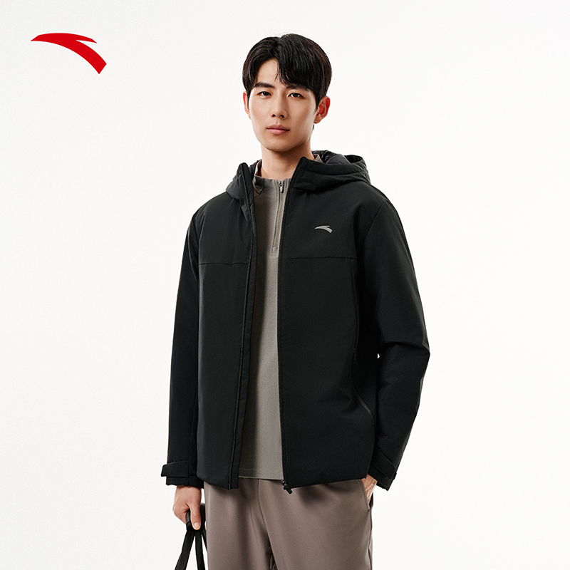 安踏防泼水羽绒服男款秋冬新款保暖户外防风夹克休闲运动百搭外套