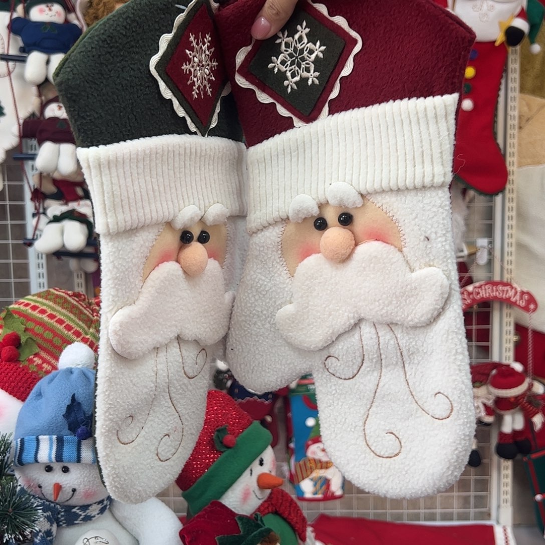 毛绒一对老人手套