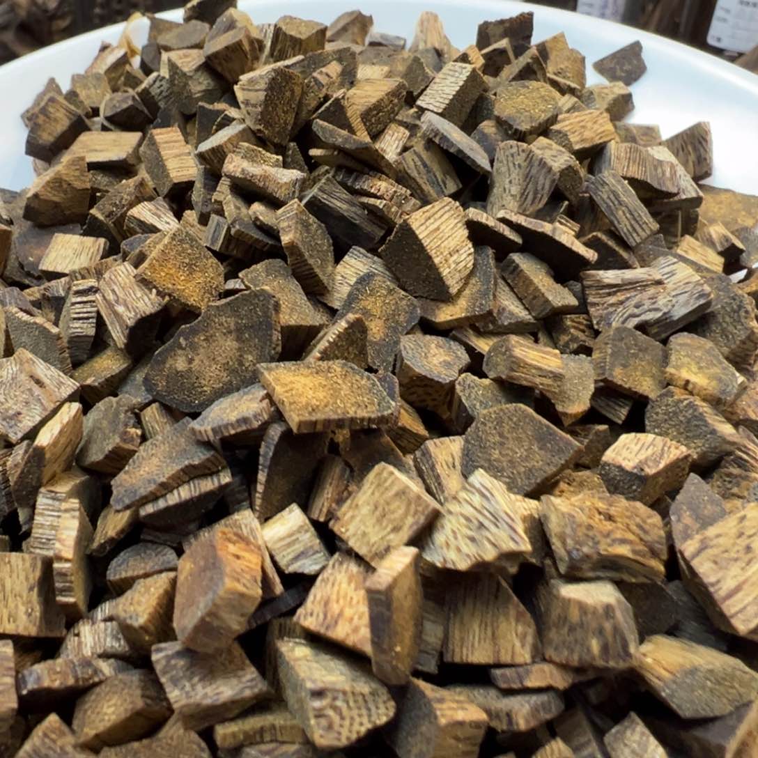 沉香木手把件棋楠张勺子淳化小米粒50克