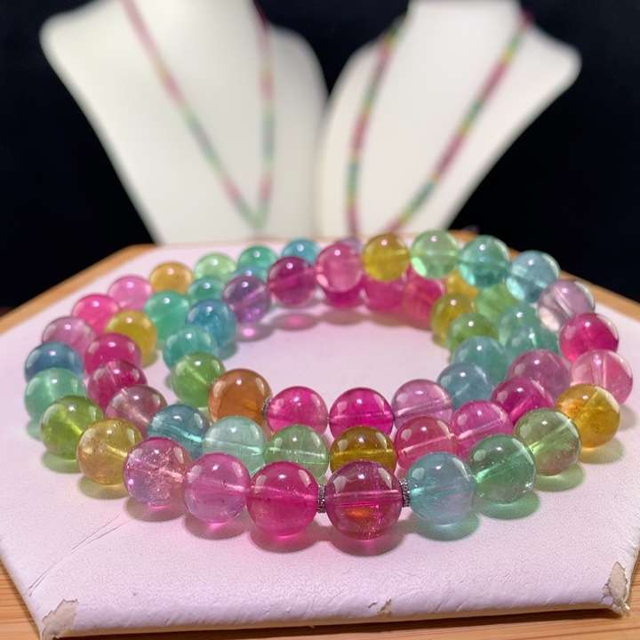 双色碧玺手链未镶嵌