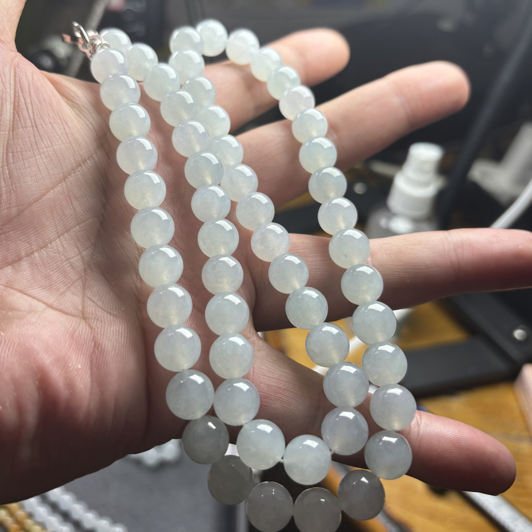 缅甸天然翡翠高糯冰果冻胶卡10*57颗