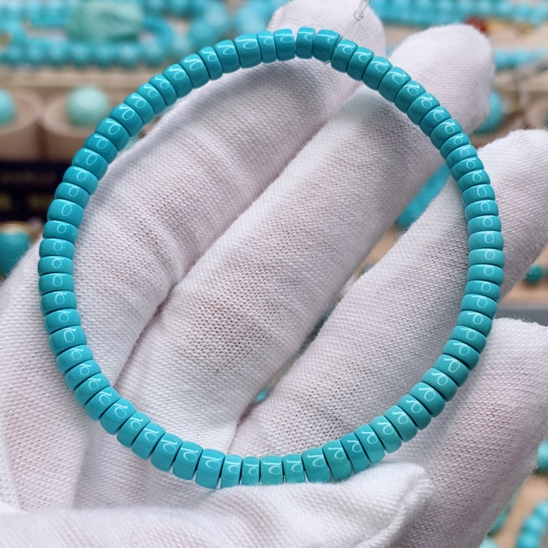 绿松石未镶嵌珠宝奇石4.5mm