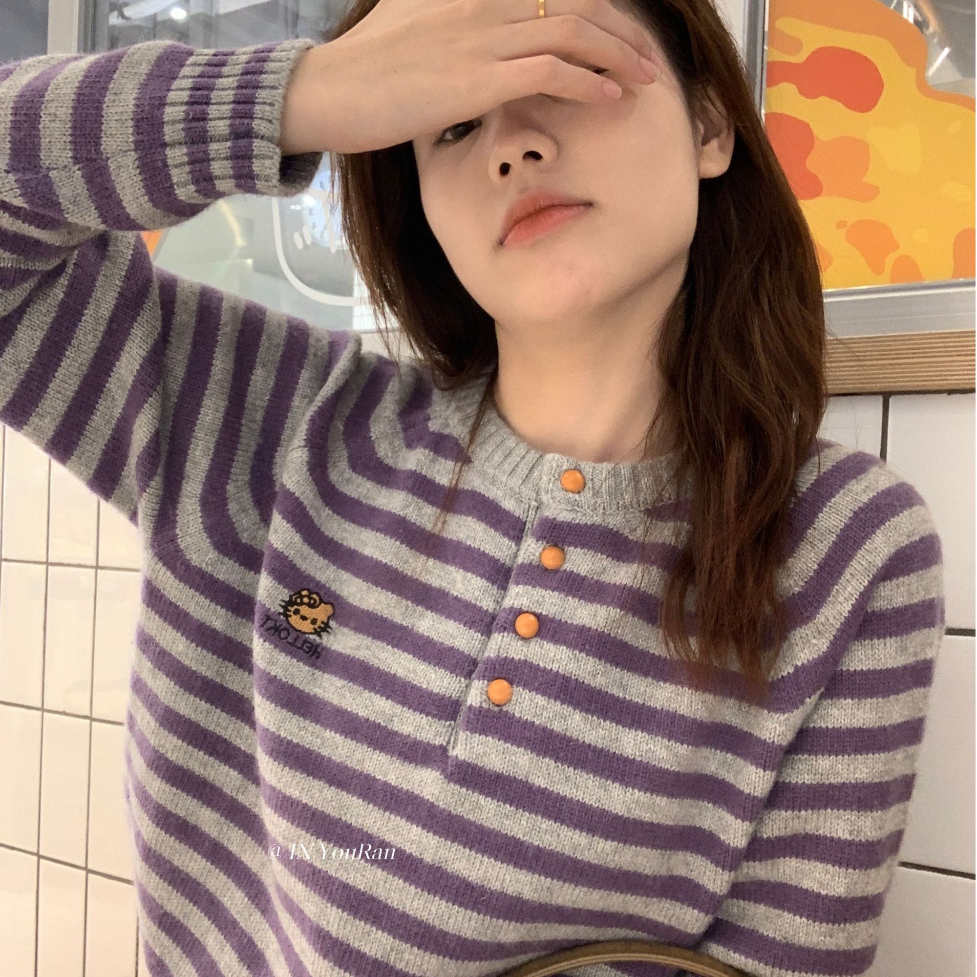 周悠然【kitty猫毛衣】插肩袖高品质绵羊毛保暖毛衣