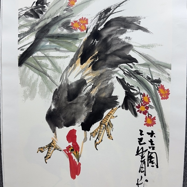 国画靳长年老师手绘作品